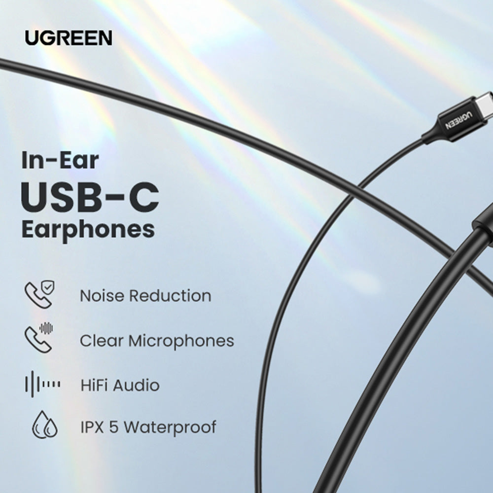 UGREEN 30638 USB Type-C Earbuds Wired Headset with Microphone Hi-Fi Stereo Headphones for 2021 iPad Pro Samsung Galaxy S21 Google Pixel 5 UGREEN 30638 USB Type-C Earbuds Wired Headset with Microphone Hi-Fi Stereo Headphones for 2021 iPad Pro Samsung Galaxy S21 Google Pixel 5